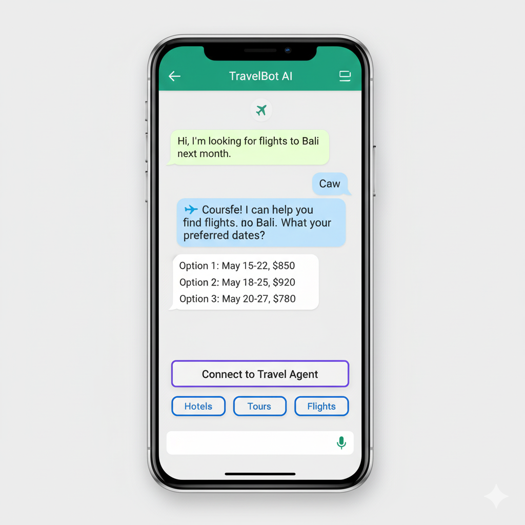 Travel Guide Bot (Telegram / WhatsApp + Agent Connect)